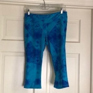 Zella pants size Large capri work out pants blue